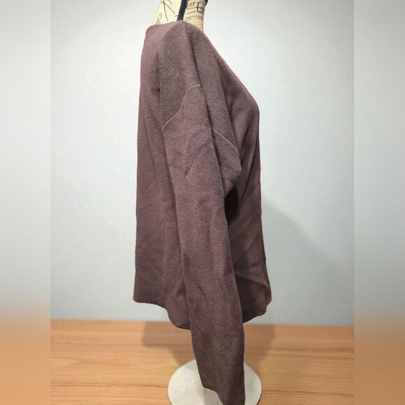 Women's V-Neck Cardigan Sweater - Brown SIZE XXL - Picture 2 of 6